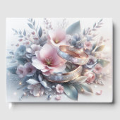 Livre D'or Anneaux et fleurs mariages (Recto)