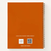 Livre d'or anniversaire brûlé orange photo collage (Dos)