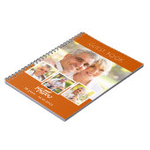 Livre d'or anniversaire brûlé orange photo collage (Côté gauche)