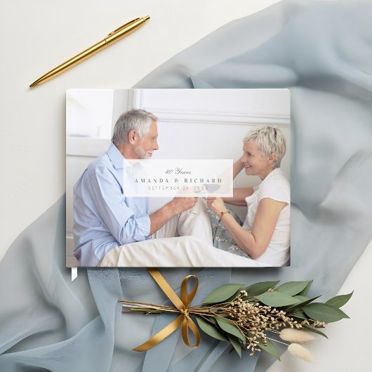 Livre D'or Anniversaire de la plaque signalétique de fond bla