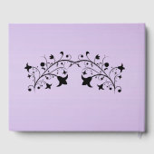 Livre D'or Anniversaire de mariage Fleurs noires abstraites V (Verso)