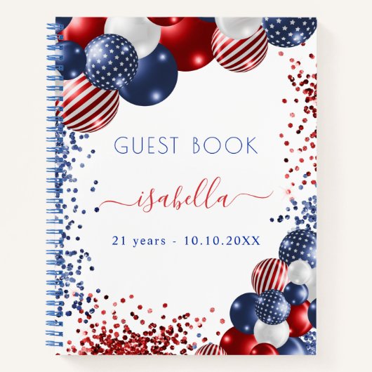 Livre d'or anniversaire drapeau rouge blanc bleu p (Devant)