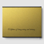 Livre D'or Anniversaire du 50e Mariage noir et or classique (Verso)