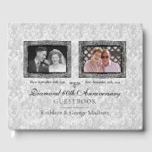 Livre D'or Anniversaire du diamant à deux photos d'argent (Recto)