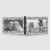 Livre D'or Anniversaire du Mariage noir et blanc 2 Photo (Complet)