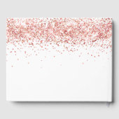 Livre D'or Anniversaire fête blanche rose or nom (Verso)