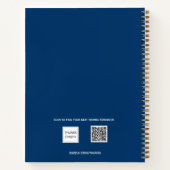 Livre d'or anniversaire marine bleu photo collage (Dos)