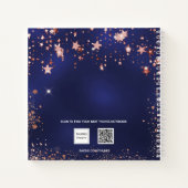 Livre d'or anniversaire marine bleu rose or étoile (Dos)
