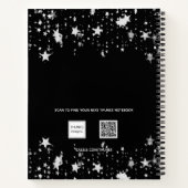 Livre d'or anniversaire noir argent étoile nom (Dos)