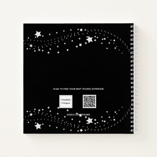 Livre d'or anniversaire noir argent étoile nom (Dos)