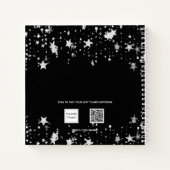 Livre d'or anniversaire noir argent étoile nom (Dos)