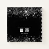 Livre d'or anniversaire noir argent nom de la part (Dos)