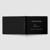 Livre D'or Anniversaire noir blanc nom simple (Complet)