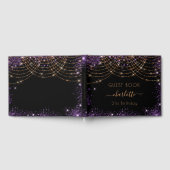 Livre D'or Anniversaire noir violet or parties scintillant no (Complet)