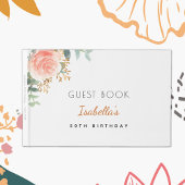 Livre D'or Anniversaire rose or blush rose eucalyptus nom