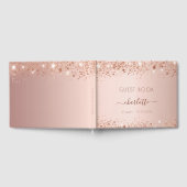 Livre D'or Anniversaire rose or parties scintillant poussière (Complet)