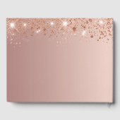 Livre D'or Anniversaire rose or parties scintillant poussière (Verso)