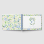 Livre D'or Aquarelle Bleu et Blanc Hydrangea Crest (Complet)