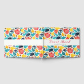 Livre D'or Aquarelle bleu naturel Jaune Mariage de tournesols (Complet)