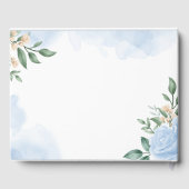 Livre D'or Aquarelle Bleu Rose Vert feuillage (Verso)