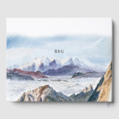 Livre D'or Aquarelle Blue Mountains Pine Mariage (Verso)