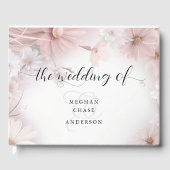 Livre D'or Aquarelle Blush Rose Daisies (Recto)