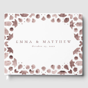 Livre D'or Aquarelle Boho Brown Carreaux méditerranéens