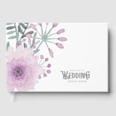 Livre D'or Aquarelle Bouquet Mariage Lilac ID654 (Recto)