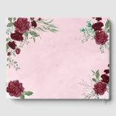 Livre D'or Aquarelle Bourgogne Rouge Rose Mariage (Verso)