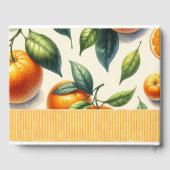 Livre D'or Aquarelle Citrus Orange Feuilles (Verso)