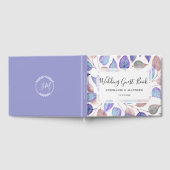 Livre D'or Aquarelle de feuillage moderne Mariage peint viole (Complet)