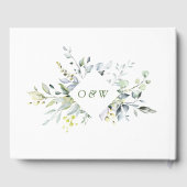 Livre D'or Aquarelle Eucalyptus Mariage de verdure (Verso)