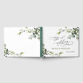 Livre D'or Aquarelle Eucalyptus Mariage de verdure (Complet)