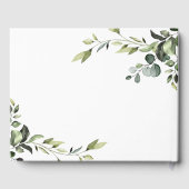 Livre D'or Aquarelle Eucalyptus Mariage de verdure (Verso)