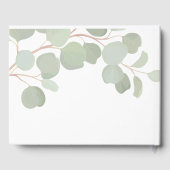 Livre D'or Aquarelle Eucalyptus Monogramme Mariage (Verso)