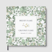 Livre D'or Aquarelle Eucalyptus Verdure Itinéraire Mariage (Recto)