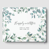 Livre D'or Aquarelle Eucalyptus Verdure PHOTO Mariage invité (Verso)