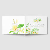 Livre D'or Aquarelle exotique Frangipanis Mariage (Complet)