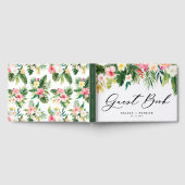 Livre D'or Aquarelle Fleurs tropicales et Mariage de verdure (Complet)