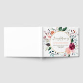 Livre D'or Aquarelle Flora Rose Souvenir funéraire commémorat (Complet)