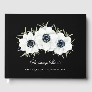 Livre D'or Aquarelle Floral Anémones Mariage