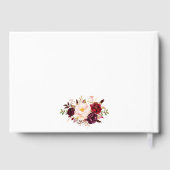 Livre D'or Aquarelle Floral Bourgogne Mariage (Verso)