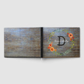 Livre D'or Aquarelle Floral Mariage | Monogramme rustique en  (Complet)