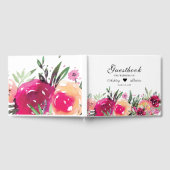 Livre D'or Aquarelle Floral Mariage rose (Complet)