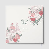 Livre D'or Aquarelle Florale moderne Mariage Elégant devis (Verso)