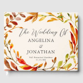 Livre D'or Aquarelle Gras Automne Feuilles de crème Mariage p (Recto)