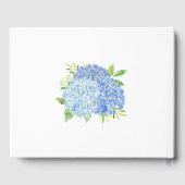 Livre D'or Aquarelle Hydrangea Blue Floral Mariage (Verso)