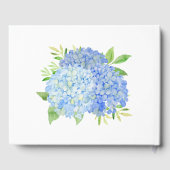 Livre D'or Aquarelle Hydrangeas Blue Floral Fête des mariées (Verso)