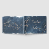 Livre D'or Aquarelle Indigo brillant Mariage or (Complet)