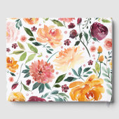 Livre D'or Aquarelle L'automne fleurit Floral Mariage (Verso)